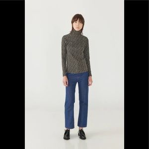 Misha Puff floral turtleneck